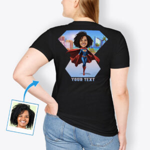 Custom Female Superhero T-Shirt – Custom graphic shirt Axtra - Ai superhero www.customywear.com