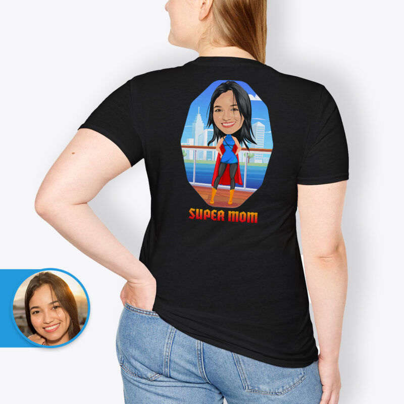 Mother’s Day T-Shirt: Personalized Superhero mom Axtra – Superhero – women www.customywear.com