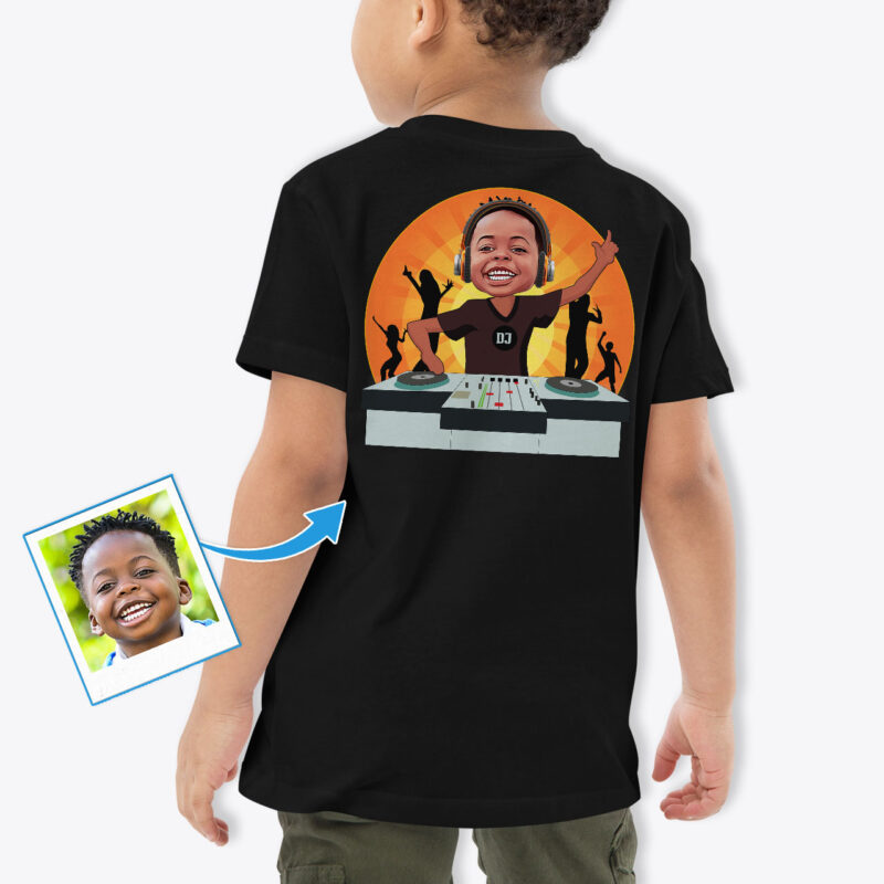 Music Lover Kid’s T-shirt – Unique Design Shirt Axtra - Dj orange www.customywear.com