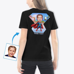 Youth Superhero T-Shirt for Girls – Personalized tee Axtra - Ai superhero www.customywear.com