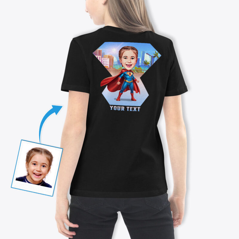 Youth Superhero T-Shirt for Girls – Personalized tee Axtra - Ai superhero www.customywear.com