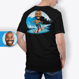 Surfing Shirt: Personalized Ocean Wave Custom T-Shirt for Men Axtra - Surfing tees www.customywear.com