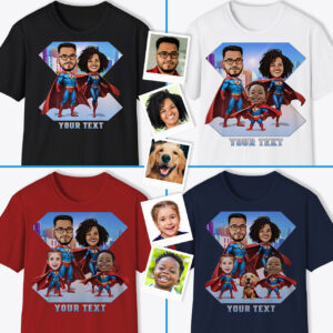 Custom Superhero T-Shirt for Couple – Personalized tee Axtra - Ai superhero www.customywear.com