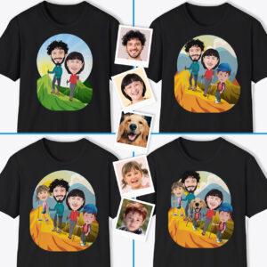 Custom Family Shirts – Hand-drawn Shirt Axtra – Hiking www.customywear.com