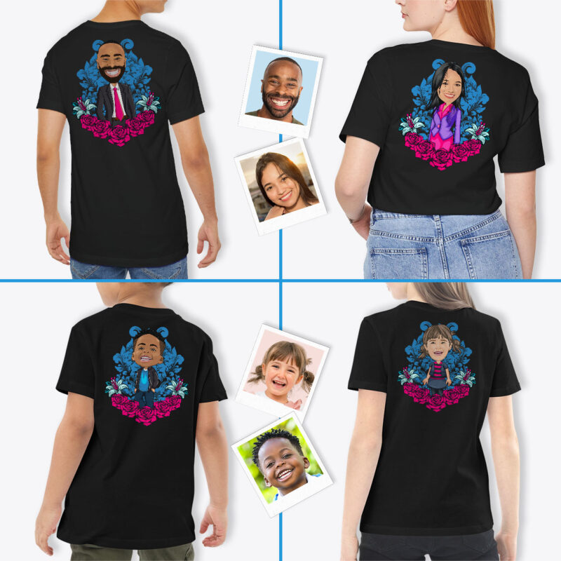 Custom T Shirt Design – Photo to T-Shirt Axtra - custom tees - pink blue www.customywear.com