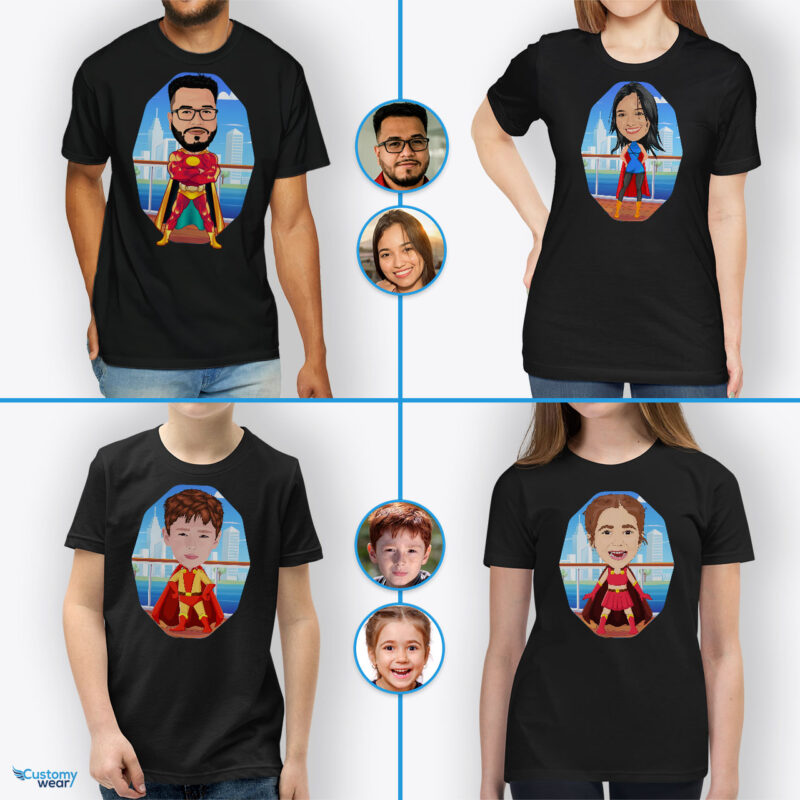 Superhero Couples Shirt – Personalized Matching Tees for Super Duos Axtra – Superhero – men www.customywear.com