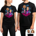 Personalized Couple T Shirts – Photo to T-shirt Custom Gifts - Pink blue www.customywear.com 28