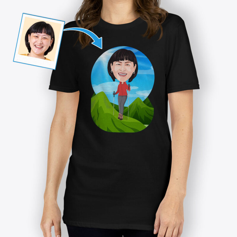 Women’s T Shirts for Summer – Custom Graphic Shirt Axtra – Hiking www.customywear.com