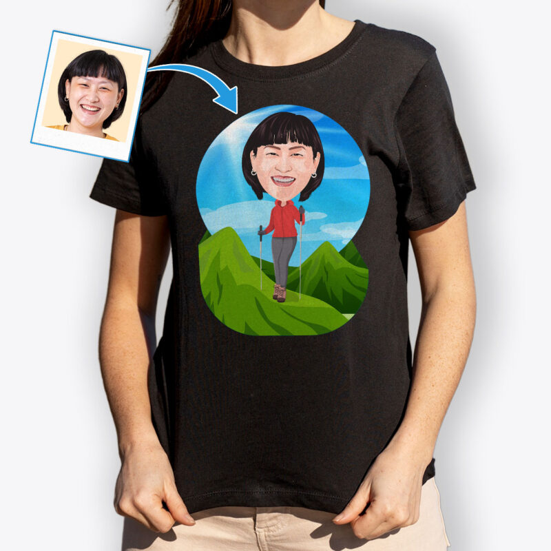 Women’s Summer Graphic Tees – Personalized T-shirt Axtra – Hiking www.customywear.com