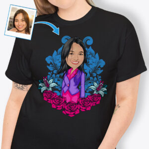 Personalized Shirts – Hand-Drawn Shirt Axtra - custom tees - pink blue www.customywear.com