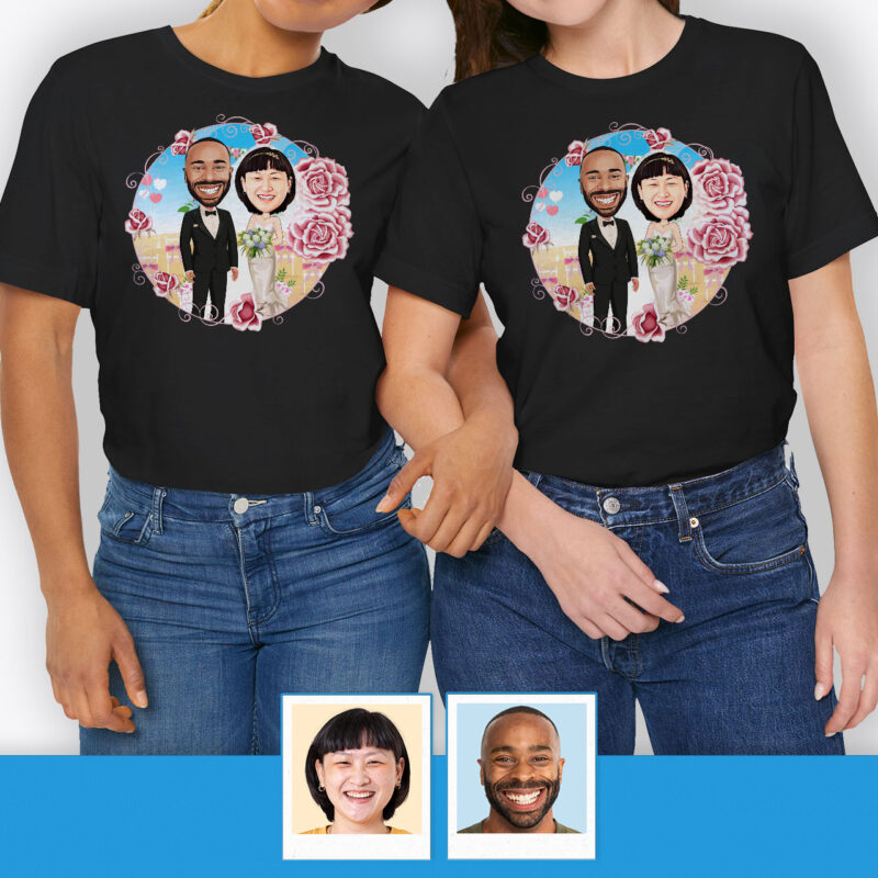 Matching Just Married Shirts – Personalized Tee Axtra - wedding www.customywear.com