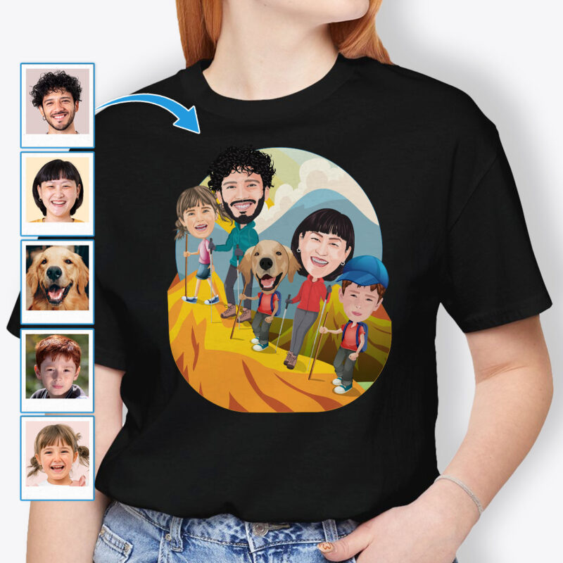 Family Travel Shirts – Personalized T-shirt Axtra – Hiking www.customywear.com