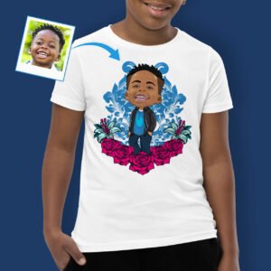 Graphic Shirts for Juniors – Hand-drawn Axtra - custom tees - pink blue www.customywear.com