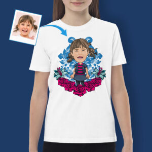 Tees for Teenagers – Hand-drawn Shirt Axtra - custom tees - pink blue www.customywear.com