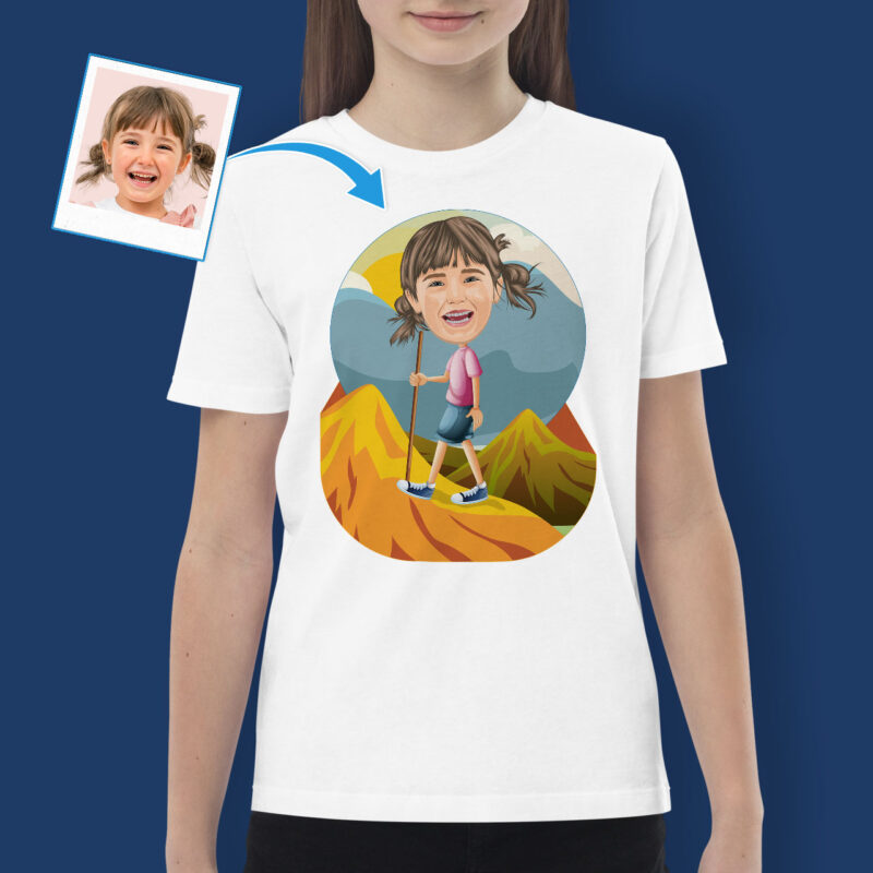 Toddler Girl Clothes – Hand-drawn Shirt Axtra – Hiking www.customywear.com