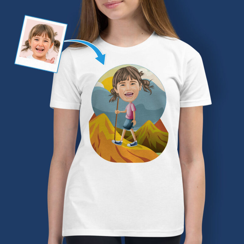Girls Summer Tee – Personalized T-shirt Axtra – Hiking www.customywear.com