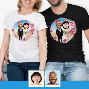 Just Married Shirts for Couples – Personalized Graphic Tee Axtra - wedding www.customywear.com