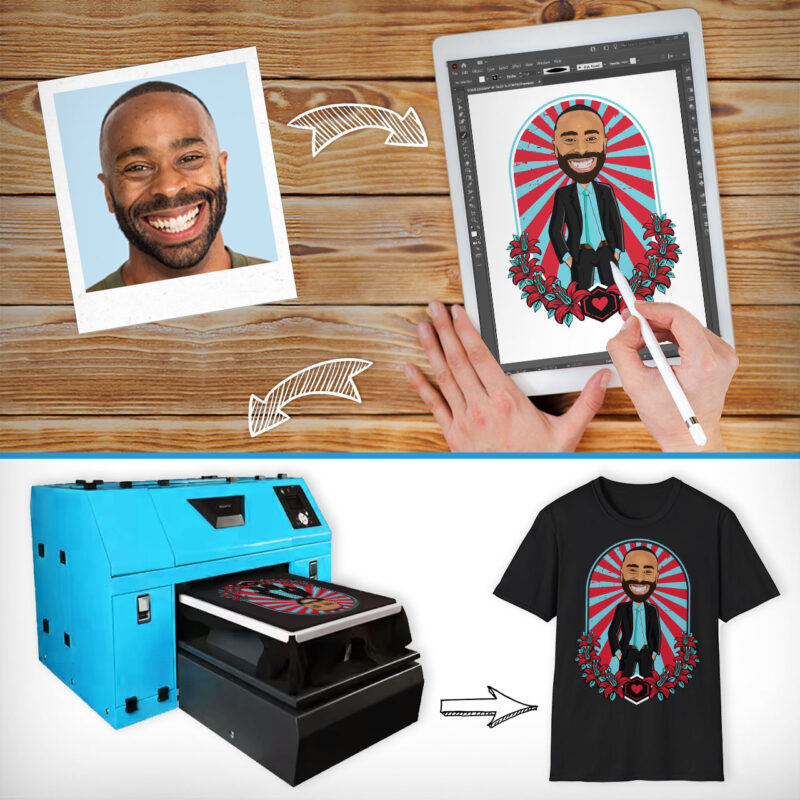 Custom Graphic Shirts – Design-your-own Shirt Axtra - Selfie mirror www.customywear.com