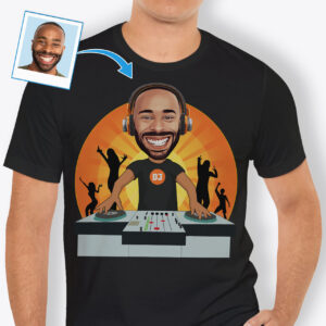 Personalized T-shirt for DJ – Custom Wearable Art Axtra - Dj orange www.customywear.com