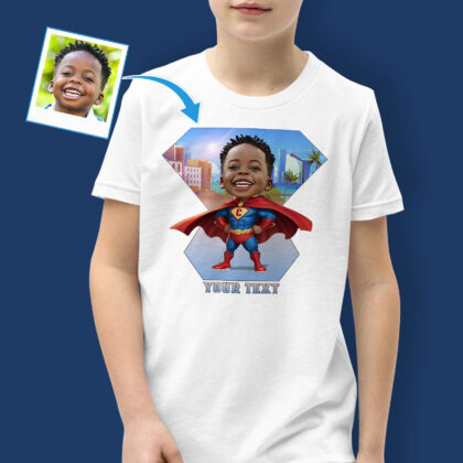 Youth Superhero T-Shirt for Girls – Personalized tee Birthday www.customywear.com 33