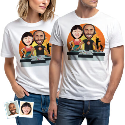 DJ Couple T-shirt – Personalized Graphic Tee Couple www.customywear.com 2