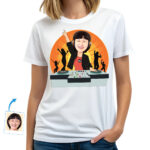 Women’s Personalized DJ T-shirt – Custom Graphic Shirt Custom Gifts - Dj orange www.customywear.com 30