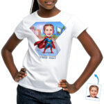 Youth Superhero T-Shirt for Girls – Personalized tee Birthday www.customywear.com 30