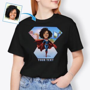 Custom Female Superhero T-Shirt – Custom graphic shirt Axtra - Ai superhero www.customywear.com