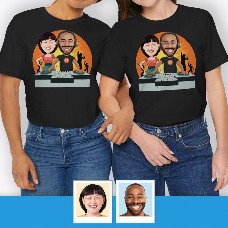 Couple Customised T Shirts – Custom Wearable Art Axtra - Dj orange www.customywear.com
