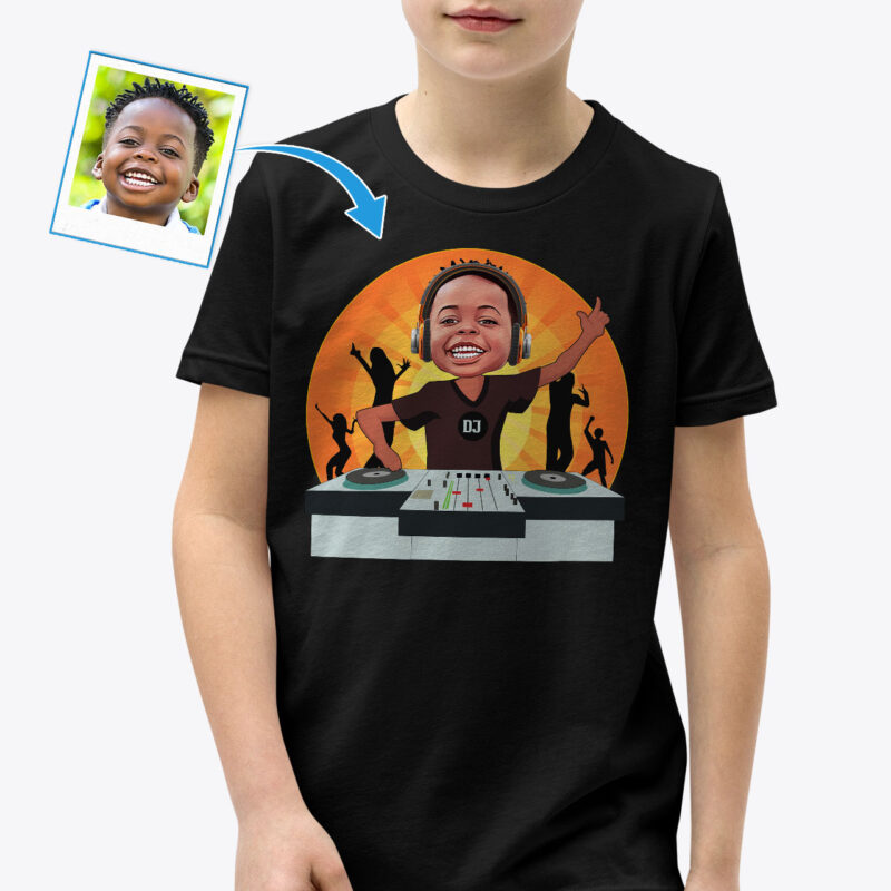 T-shirt for Music Loving Boys – Custom Fashion Tee Axtra - Dj orange www.customywear.com