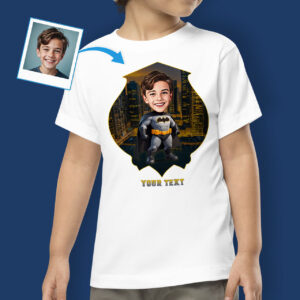 Custom T-shirt for Boys – Design-your-own Superhero Shirt Axtra - Ai Batman www.customywear.com