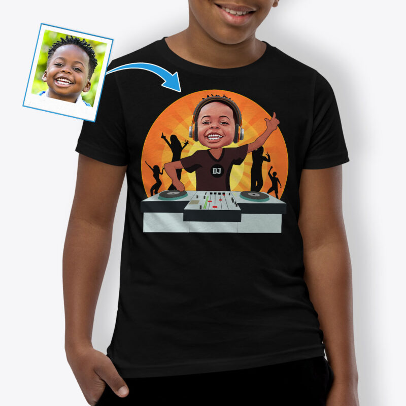 Custom Design Kids’ T-shirts – Custom Illustration Shirt Axtra - Dj orange www.customywear.com