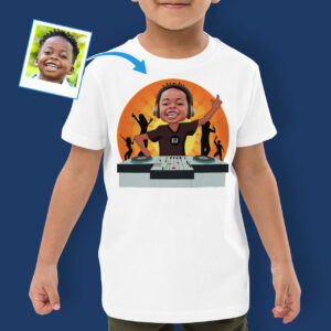 Music Lover Kid’s T-shirt – Unique Design Shirt Axtra - Dj orange www.customywear.com