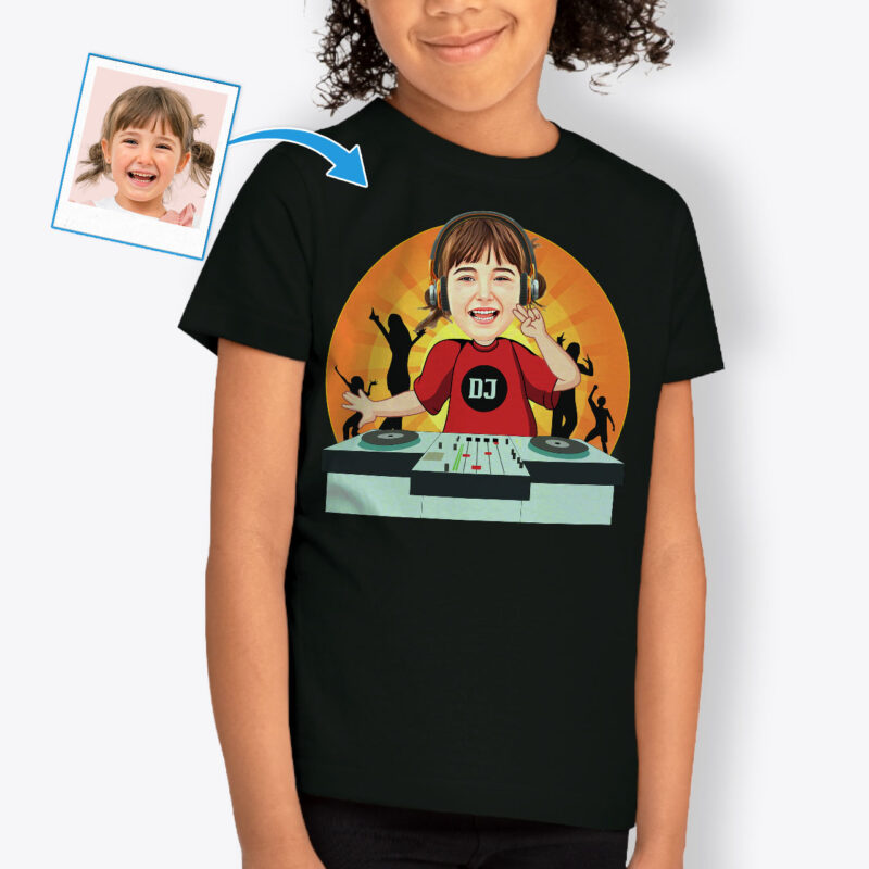 Young Girls T-shirt – Custom Graphic Shirt Axtra - Dj orange www.customywear.com