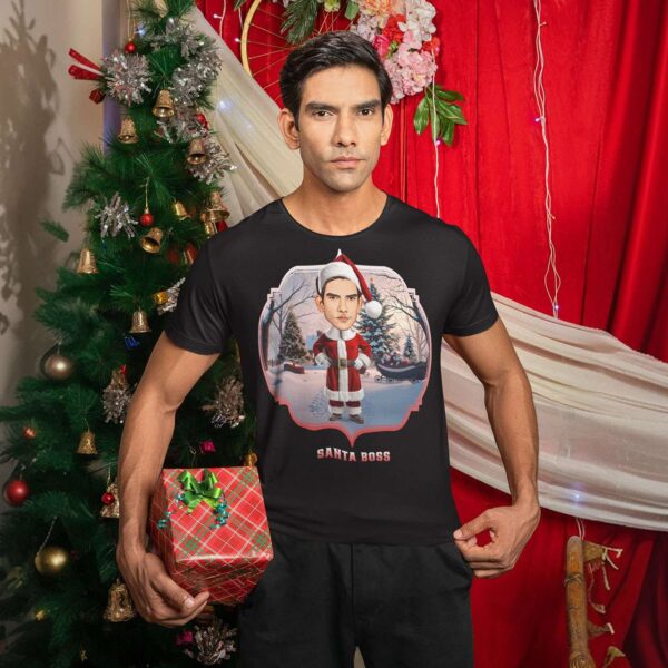 Custom Christmas T-Shirt – Santa Claus T-Shirt for Men Axtra - Ai - Santa Claus www.customywear.com 2