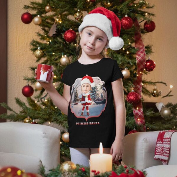 Custom Christmas T-Shirts – Toddler Girl Birthday Santa Claus Tee Axtra - Ai - Santa Claus www.customywear.com 2