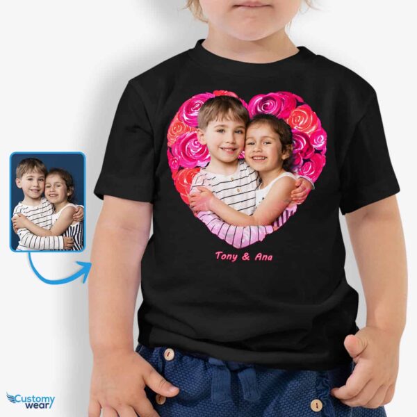 Kids’ Custom Roses T-Shirt: Designed Just for You Customizable Siblings T-shirts www.customywear.com 2