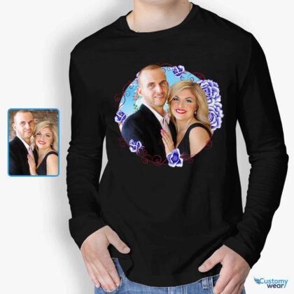 Personalized Photo T-Shirt for Birthday – Gifts for Boyfriend, Husband, Men Custom Gifts - Floral Design www.customywear.com 2