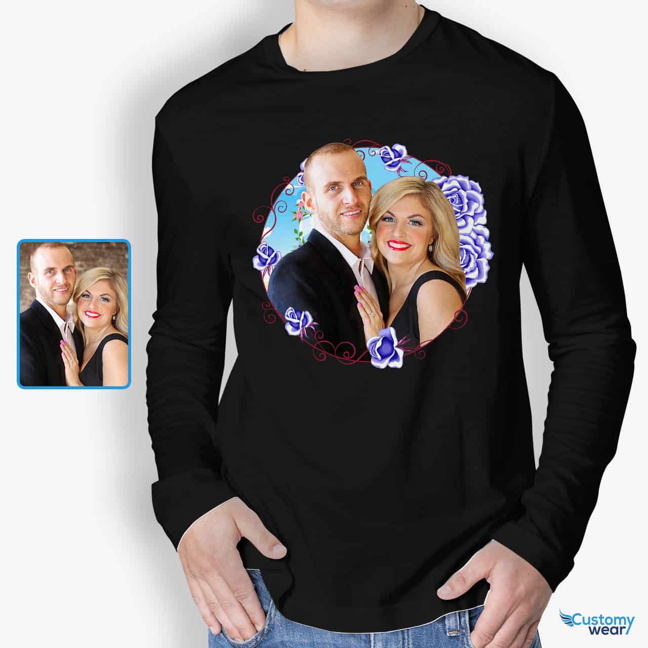 Camiseta con foto personalizada para cumpleanos Regalos para novio marido hombre