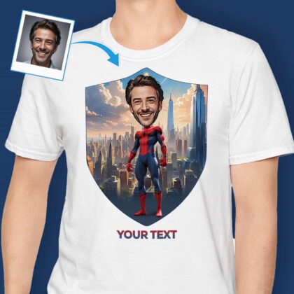 Custom T-Shirt for Men – Personalized Spider Superhero Tee Custom Gifts - Spiderman www.customywear.com