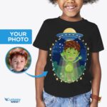 Custom Alien Spaceship Boy Shirt | Personalized UFO Kids Tee Boy's T-shirts www.customywear.com 6