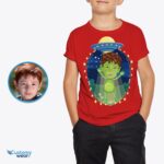 Custom Alien Spaceship Boy Shirt | Personalized UFO Kids Tee Boy's T-shirts www.customywear.com 8