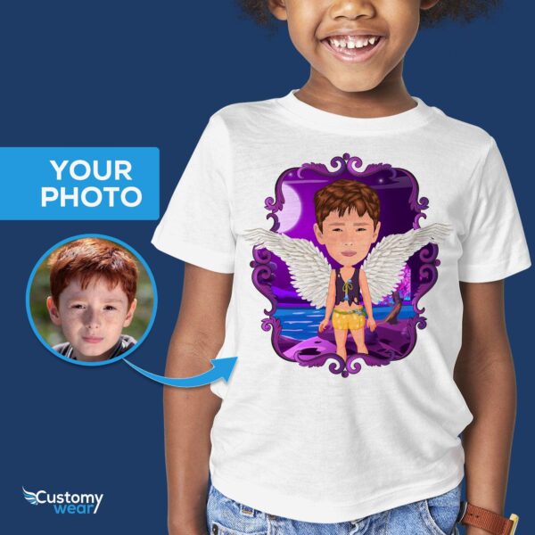 Custom Angel Boy Airy Shirt | Personalized Fantasy Wings Tee All Boys Tees www.customywear.com