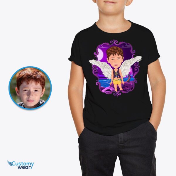 Custom Angel Boy Airy Shirt | Personalized Fantasy Wings Tee All Boys Tees www.customywear.com 2