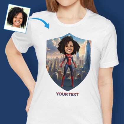 Female Superhero Tee Shirts – Custom Spider Superhero Fashion Tee Custom Gifts - Spiderman www.customywear.com 2