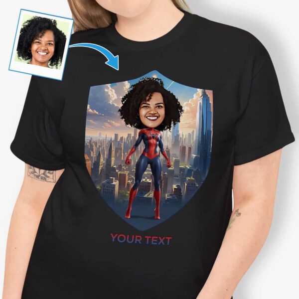 Custom T-Shirt for Women – Custom Spider Superhero Tee Axtra - Ai Spiderman www.customywear.com 9