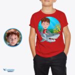 Custom Shark Rider T-Shirt – Personalized Photo Tee for Kids Boy's T-shirts www.customywear.com 8