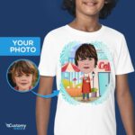 Custom Barista Kid T-Shirt – Personalized Photo Tee for Youth Boy's T-shirts www.customywear.com 6