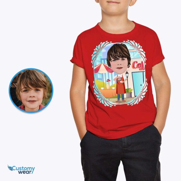 Custom Barista Kid T-Shirt – Personalized Photo Tee for Youth Axtra - ALL vector shirts - male www.customywear.com 2