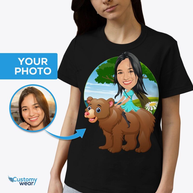 Custom Bear Riding Women’s Shirt – Personalized Teddy Bear Tee Custom Gifts - Bear Ride www.customywear.com 6